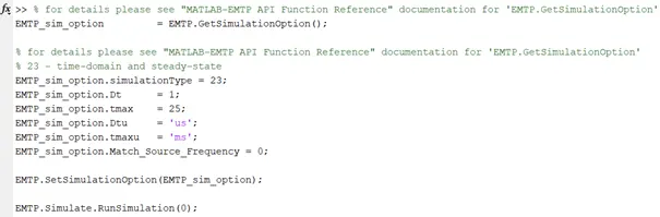 EMTP.GetSimulationOption - Changing Simulation Options and Start a Simulation EMTP.GetSimulationOption - Changing Simulation Options and Start a Simulation